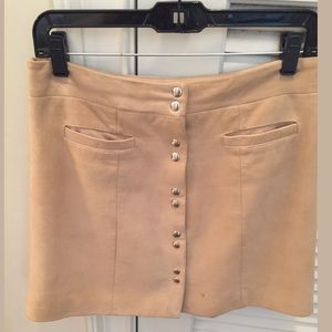 Intermix Suede Mini Skirt